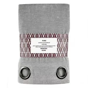 Függöny Pure karikákkal 135x180 világos szürke Merkury Home kép