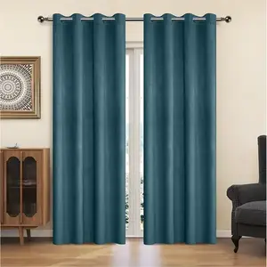 Függöny karikákkal YC11933/200G/130/140x250 cm türkiz kép