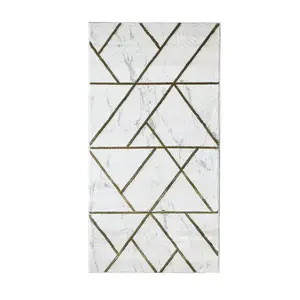 Szőnyeg Frisee Diamond 0, 8/1, 5 A0052 fehér/arany kép