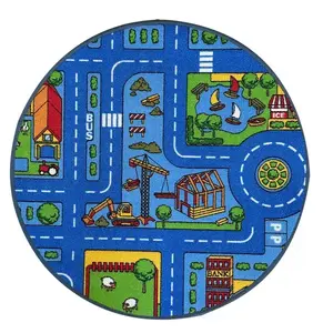 Szőnyeg Kids City 0, 8/0, 8 kerek kék kép