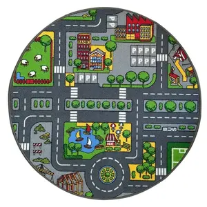 Szőnyeg Kids Duoplay 1, 0/1, 0 kerek szürke kép