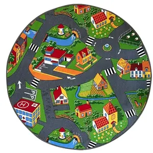 Szőnyeg Kids Metropolis 1, 33/1, 33 kerek szürke kép