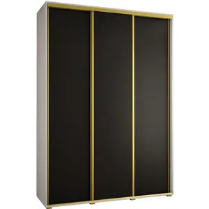Szekrény 45 Canaris 1 180 fehér/fekete/gold kép