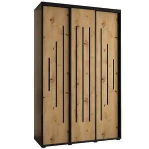 Szekrény 45 Canaris 12 180 fekete/artisan/fekete kép