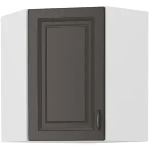 Konyhaszekrény STILO GRAFIT/fehér 60X60 GN-72 2F (45°) kép
