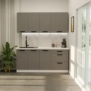 Konyhabútor Luna Dustgrey/Fehér 180cm konyhai munkalap nélkül kép