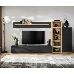 Nappali bútor Silk 3 Rzs Sk3 Tölgy Ribbeck/Fekete kép