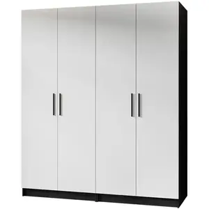 Szekrény X2 Gold 2d Fekete/Fehér kép