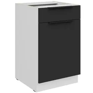 Konyhaszekrény Aria-Bl/Wh Anti Fingerprint 50d 1f 1s Bb kép