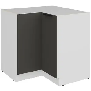 Konyhaszekrény Aria-Gr/Wh Anti Fingerprint 90x90 Dn 2f Bb kép