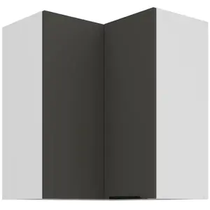 Konyhaszekrény Aria-Gr/Wh Anti Fingerprint 60x60 Gn-72 2f (90°) kép