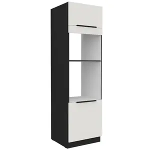 Konyhaszekrény Aria-Wh/Bl Anti Fingerprint 60dpm-210 2f kép