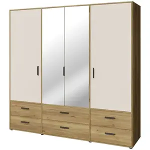 Szekrény Mokkaro Moks846-M802 2d2lud6sz Homok/Tölgy Mauvella kép