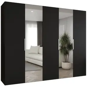 Szekrény Marbella II 250 fekete/kasmír kép