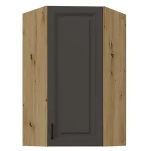 Konyhaszekrény Stilo grafit matt/artisan 60x60 GN-108 1F (45°) kép