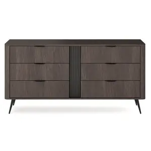 Komód 163 6s Veris C tölgy Dunin + Fekete kép