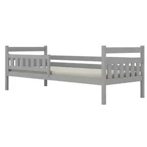 Ágy Dawid standard + korlát 90x200 szürke kép
