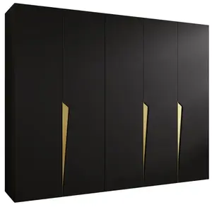 Szekrény Piano 1-250 fekete/arany kép
