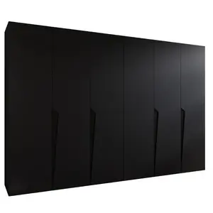 Szekrény Piano 1-300 (2x150) fekete/fekete kép