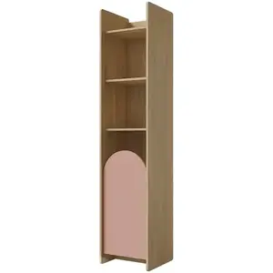 Regál Lexi 3lcremona/Macadamia/Rózsaszín kép