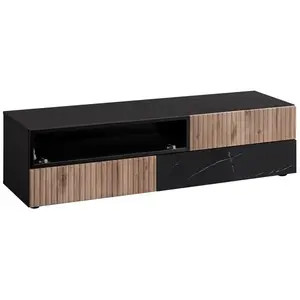 TV stolík Cannes Zmwdv Cs RTV-K Black/Viking/Marble Black kép