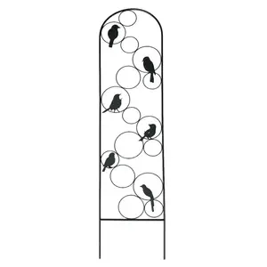 Növénytámasz madár 150x35 cm 1050-1239B fekete fém kép