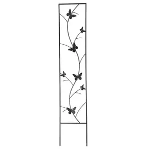 Növénytámasz pillangó 150x35 cm 1050-1240B fekete fém kép