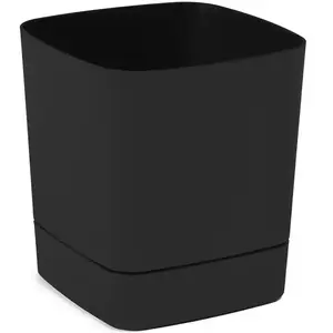 Virágcserép talapazattal Clima 25x25 Recycled fekete LA142-04 kép