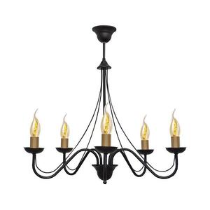 Csillár zsinóron MALBO III 5xE14/60W/230V W-2940/5 BK+GO kép