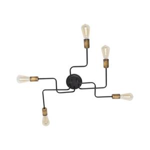 Csillár TUBE 5xE27/15W/230V P-1924/5 BK+AB kép