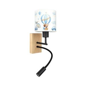 BRILAGI-LED Flex. lámpa BOBO WOOD 1xE27/25W/230V + LED/3W tölgy/fekete/fehér/kék/mézszínű BG1564+BG5585 kép