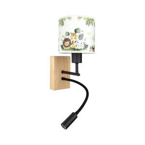 BRILAGI-LED Flex. lámpa BOBO WOOD 1xE27/25W/230V + LED/3W tölgy/fekete/fehér/zöld/dzsungel. BG1564+BG5588 kép