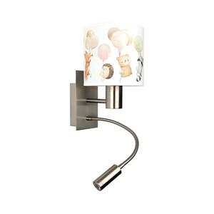 Brilagi - flexibilis LED lámpa BOBO 1xE27/25W/230V + LED/3W m. króm/fehér/állatmintás BG1556+BG5577 kép