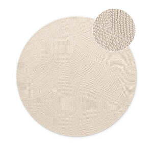 Világos natúr színű kézi szövésű gyapjú kerek szőnyeg ø 200 cm Calmio – Hanse Home kép