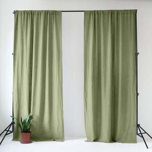 Világoszöld len függöny 140x200 cm Sage – Linen Tales kép