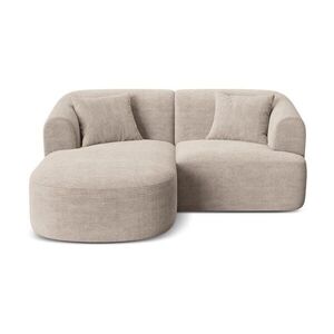 Világosbarna kordbársony sarokkanapé Campi – Cosmopolitan Design kép