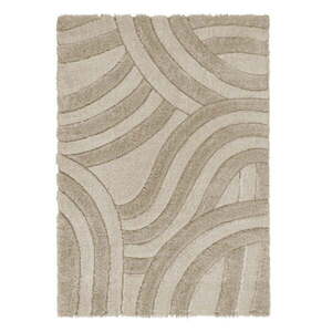 Bézs kézi szövésű szőnyeg újrahasznosított szálakból 120x170 cm Velvet – Flair Rugs kép