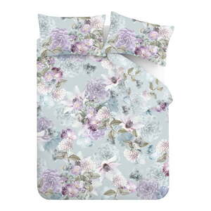 Világoskék egyszemélyes ágyneműhuzat 135x200 cm Floral Serenity – RHS kép