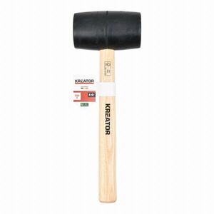 KREATOR KRTH90602 Gumikalapács fanyéllel, fekete, 700 g kép