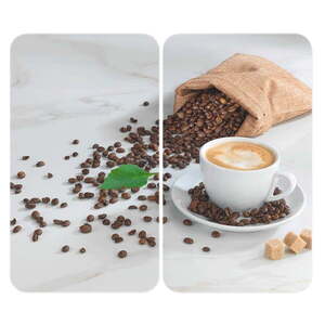 Edzett üveg tűzhely fedőlap szett 2 db-os 52x30 cm Café Aromatica – Maximex kép