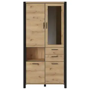 Vitrin 4d2s Aktiv 13 Tölgy Taurus/Fekete kép