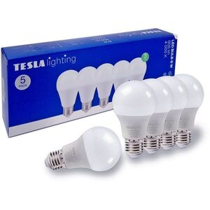 Tesla BULB E27, 8, 5 W, 230 V, 806 lm, 25 000 h, 4000K nappali fehér, 220°, 5 db a csomagban kép
