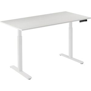 AlzaErgo Table ET2, fehér + asztallap, 120×80 cm, laminált fehér tölgy kép