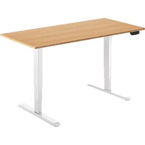 AlzaErgo Table ET1 NewGen, fehér + asztallap, 120×80 cm, bambusz kép
