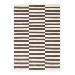 Fehér-barna kétoldalas-kézi szövésű gyapjú szőnyeg 160x230 cm Vika – Hanse Home kép