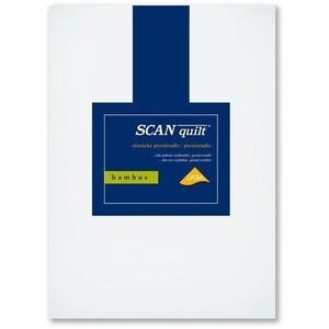 SCANquilt BAMBUS LYCRA lepedő, fehér, 200×220 cm kép