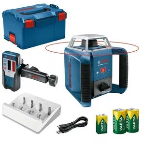 BOSCH Professional GRL 400 H akkumulátoros forgólézer, LR 1 lézersugár vevő, L-BOXX 238, 0.601.061.806 (2× D) kép