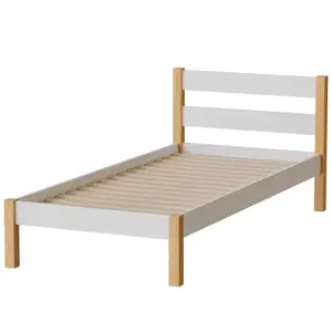 Ágy Inka 90 Fehér/Tölgy Természetes kép