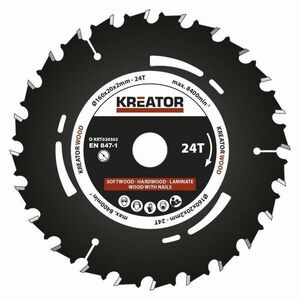 Kreator KRT020303 Merülőfűrészlap, 160 mm, 24 fog kép