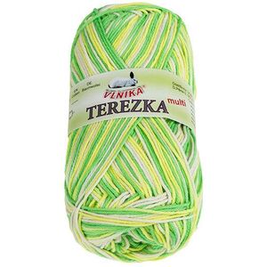 BELLATEX Terezka multi fonal, 50 g - 257 fehér, sárga, zöld kép